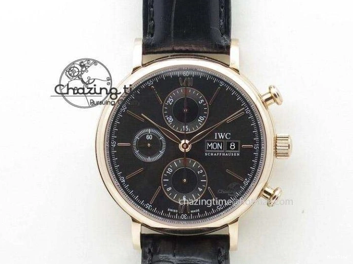 MIROTIME 0111 Aquatimer Chrono IW376803 V6F 1:1 Best Edition Blue Dial on Ruber Strap A Neat 7083